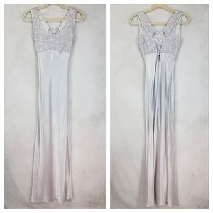 Cache Size 3-4 90s Designer Vintage Sleeveless Formal Maxi Dress Tie back